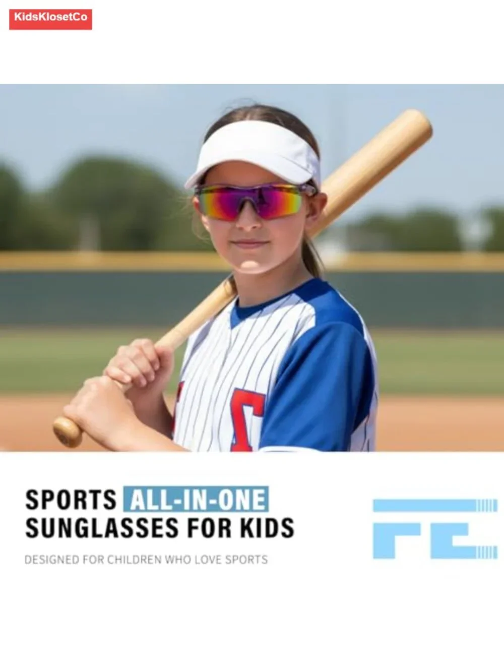 Kids Sports Sunglasses TR90 Frame Polarized UV400 Protection